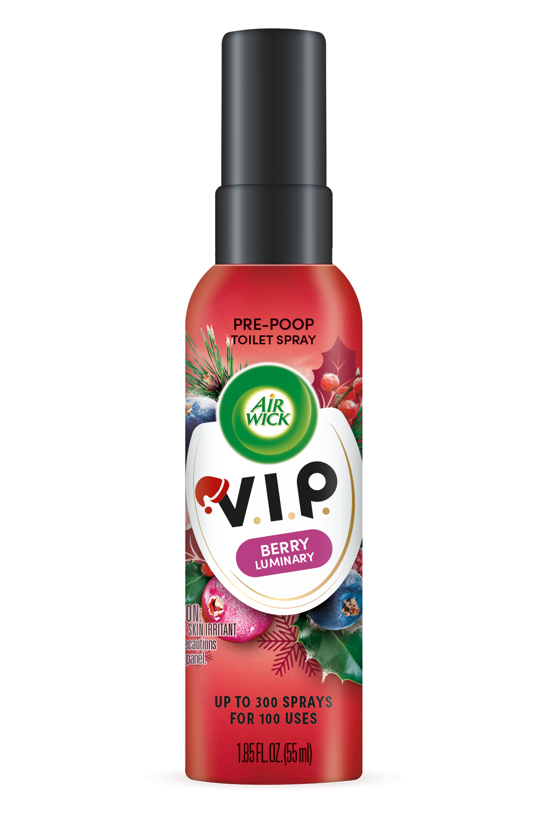 Air Wick V.I.P. Pre-Poop Toilet Spray, 1.85 oz (Travel Size), Rosy Starlet  Scent, up to 100 Uses, Contains Essential Oils 