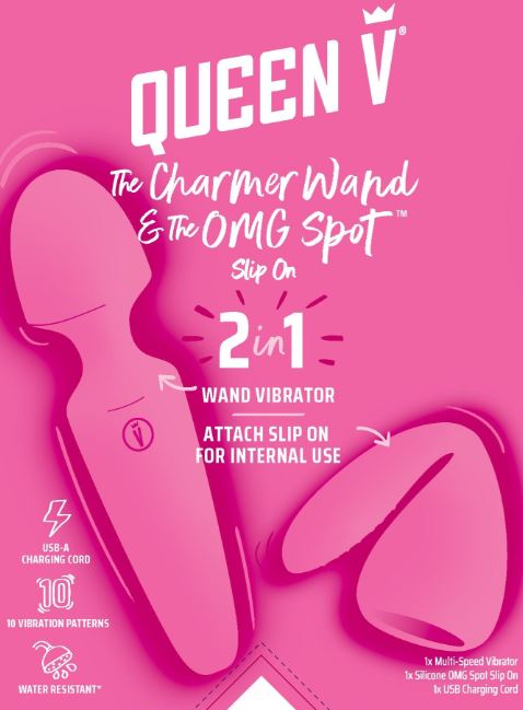 QUEEN V® The Charmer Wand & OMG Spot™ - Wand Vibrator