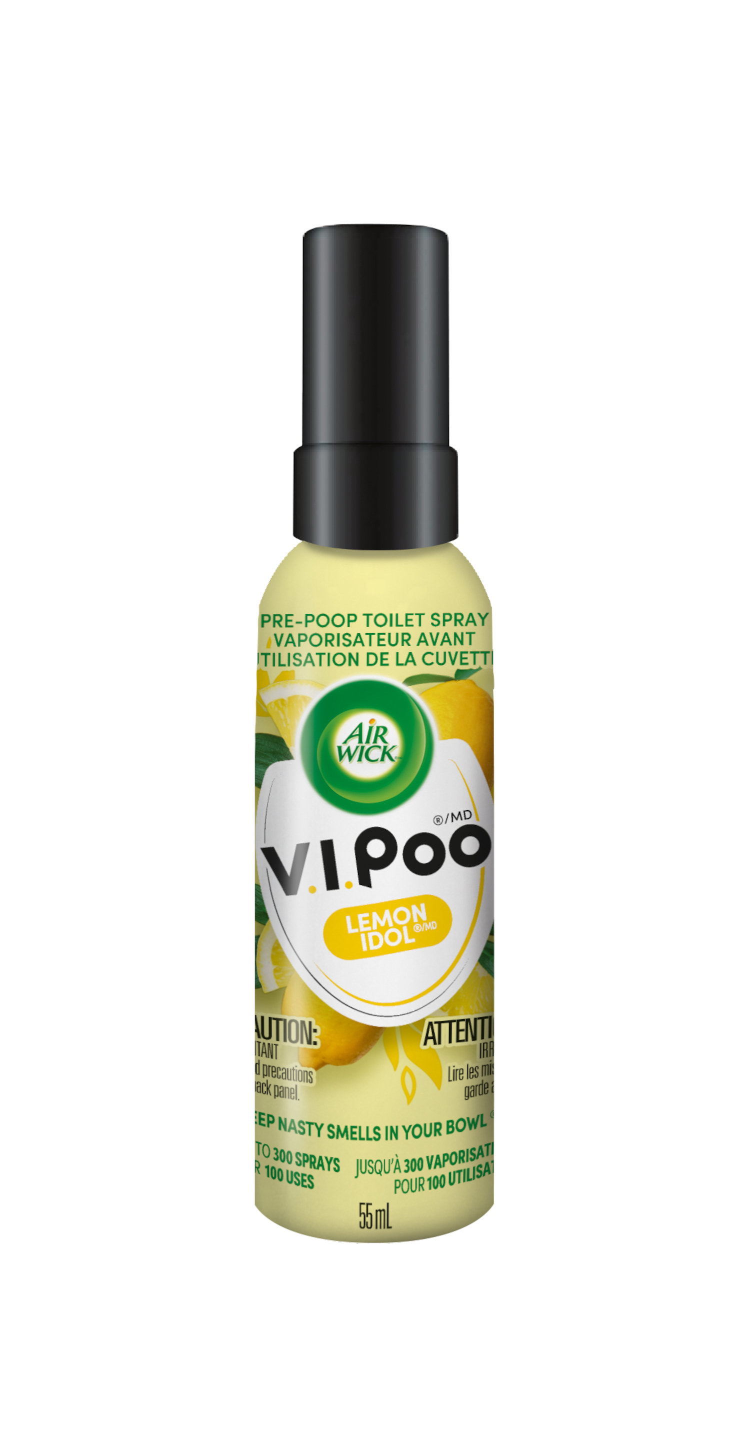 6 x Air Wick VIPoo Pre-Poo Toilet Spray Aerosol Air Freshener Lemon Idol  55ml 636875496152 