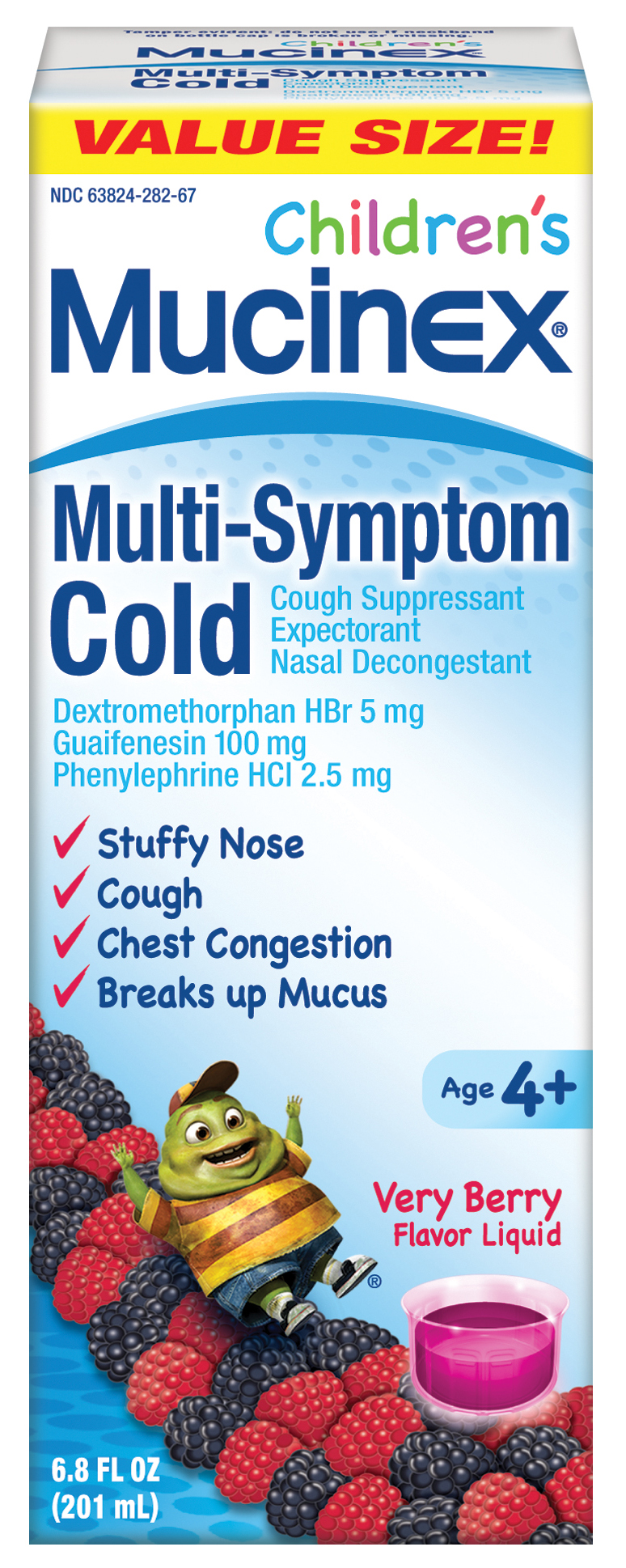MUCINEX® Children's Multi-Symptom Liquid -Cold Very Berry