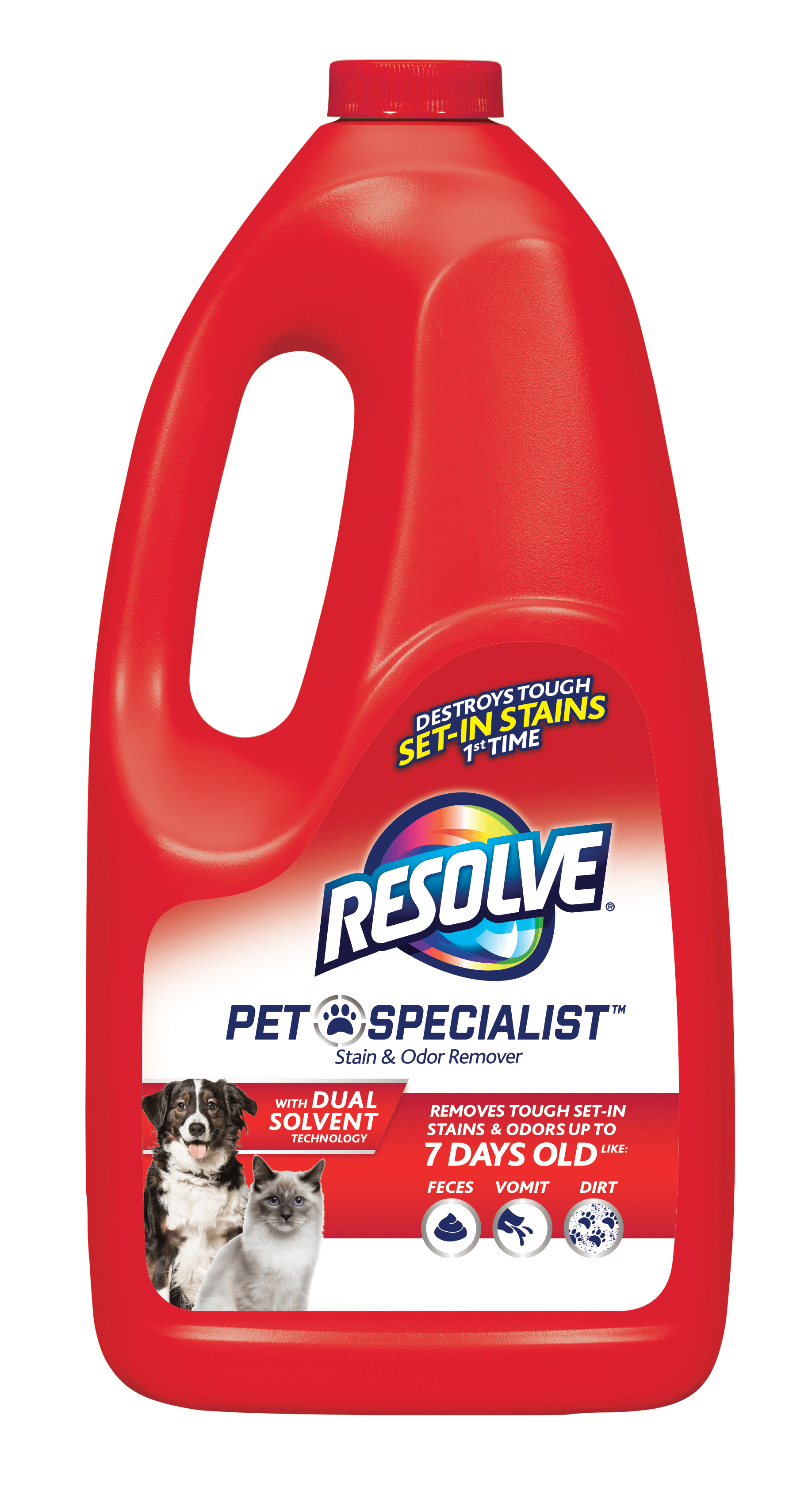 Resolve Upholstery Cleaner & Stain Remover, 22 oz Can, Multi-Fabric Cleaner (Pack of 3)