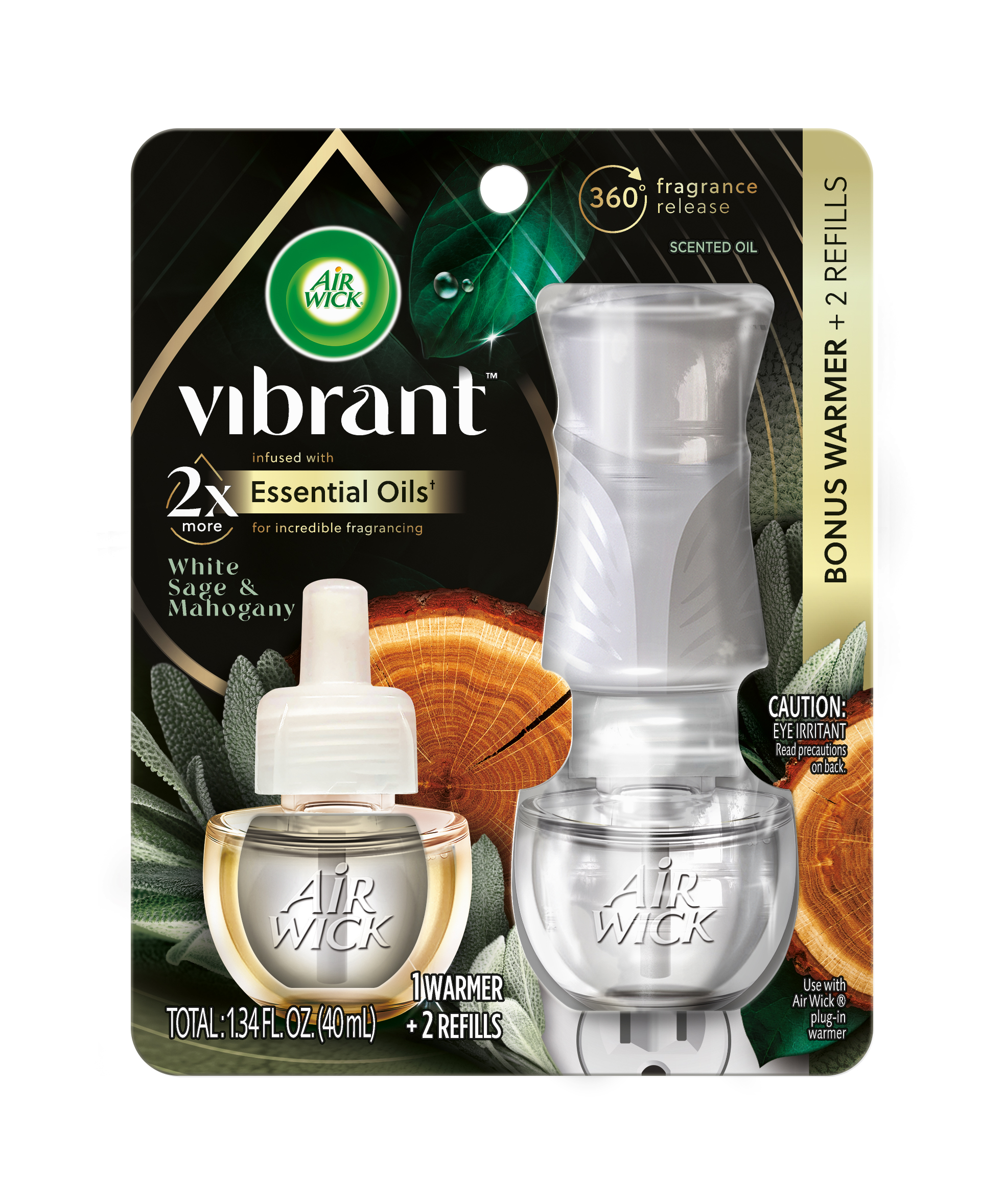 Air Wick Essential Oils Apple Cinnamon Medley Fragrance Diffuser 0.67 Fl Oz  Blister Pack, Solid & Plug-In Air Fresheners