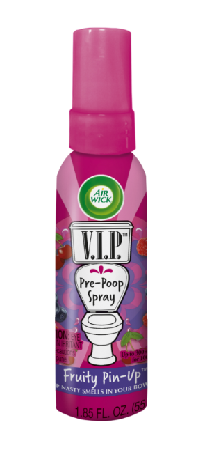 Air Wick VIPoo Toilet Perfume Fruity Pin-Up 1.9 Oz. (Pack of 6)