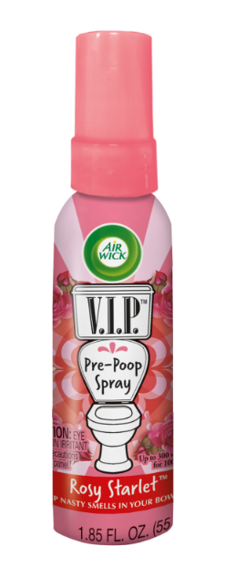 Air Wick VIP Pre-Poop Toilet Spray | Rosy Starlet Scent | Contains  Essential Oils | Travel Size Air Freshener | Up to 100 uses - 1.85 Ounce  (Pack of